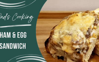 Dad’s Cooking – Open-Faced Baked Egg & Ham Sandwich